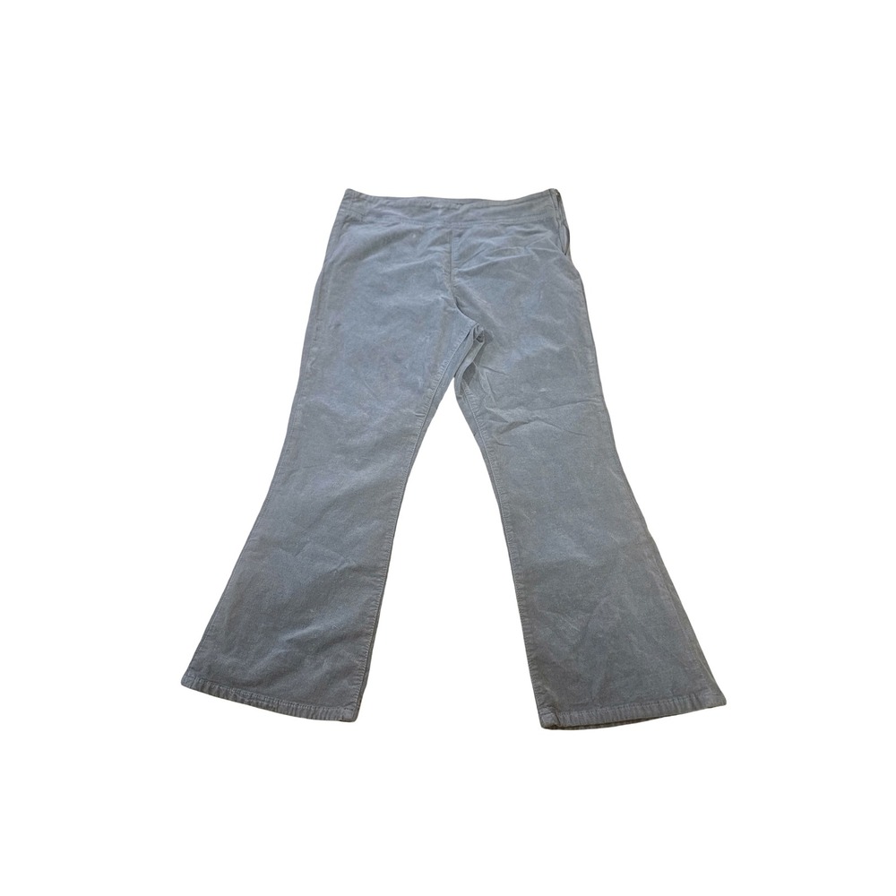 Free People Blue Gray Corduroy Flare Leg Side Zip Pants Womens Size Large - Picture 5 of 7
